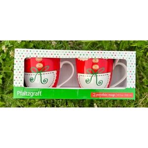 Pfaltzgraff Santa Outfit Mugs - Set of 2 - Holiday Christmas Coffee‎ Cup